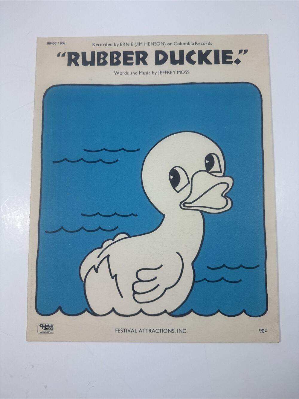 Rubber Duckie Sesame Street Soundtrack Rare Original 1970 Promo Poster Ad Framed